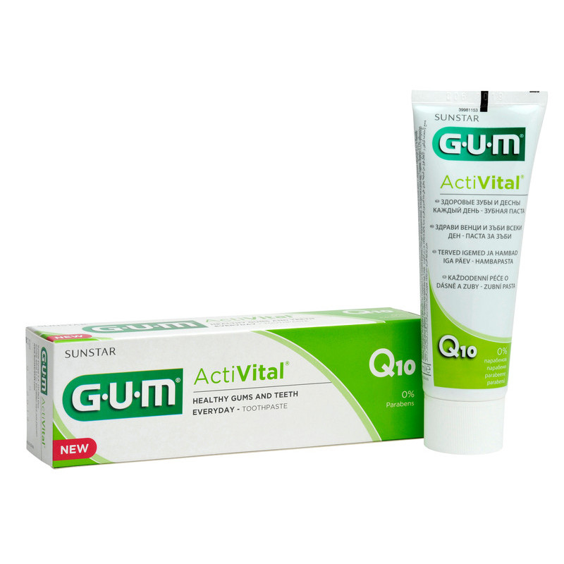 GUM ACTIVITAL dantų pasta su Q10 ir granatais
